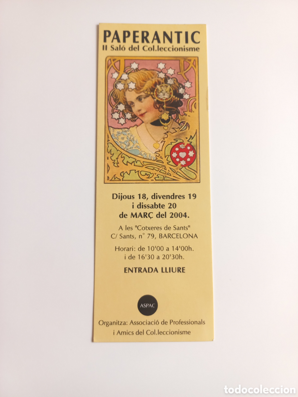 Coleccionismo Marcap&aacute;ginas: Marcap&aacute;ginas Paper Antic II Sal&oacute; del Col-leccionisme. Barcelona, 2004.