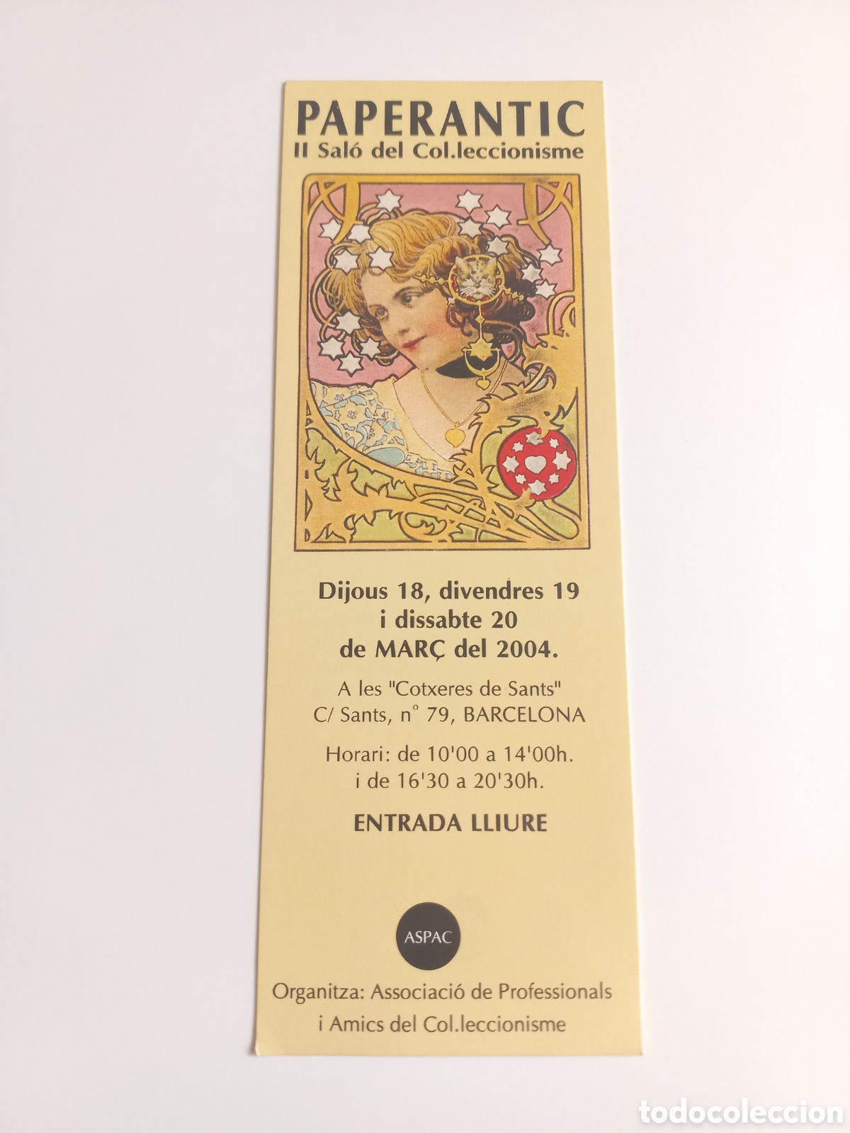 Coleccionismo Marcap&aacute;ginas: Marcap&aacute;ginas Paper Antic II Sal&oacute; del Col-leccionisme. Barcelona, 2004.