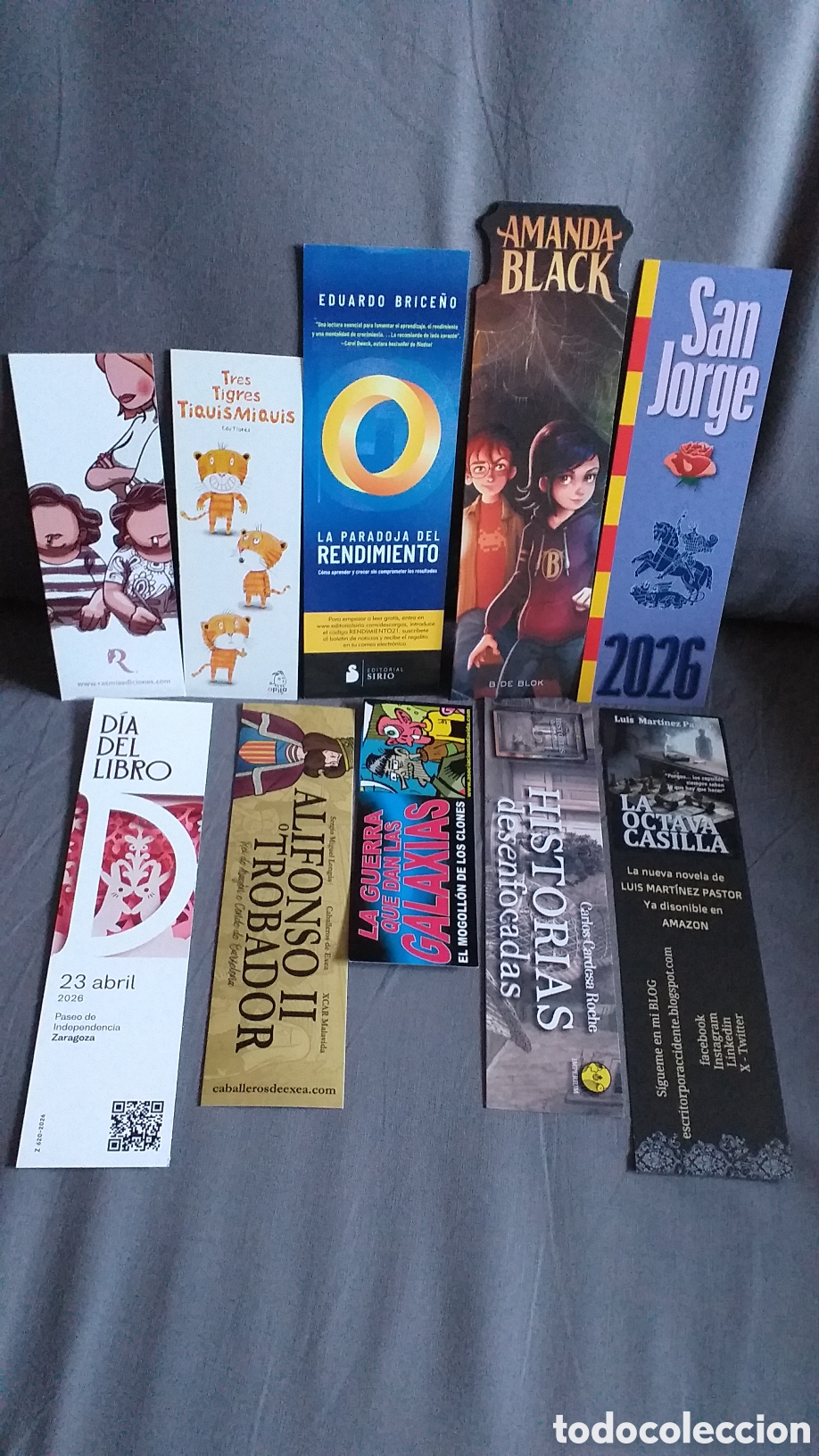 Coleccionismo Marcap&aacute;ginas: 10 Marcap&aacute;ginas, punto de libro # AMANDA BLACK, Ediciones Rasmia, Apila # Nuevos, diferentes.