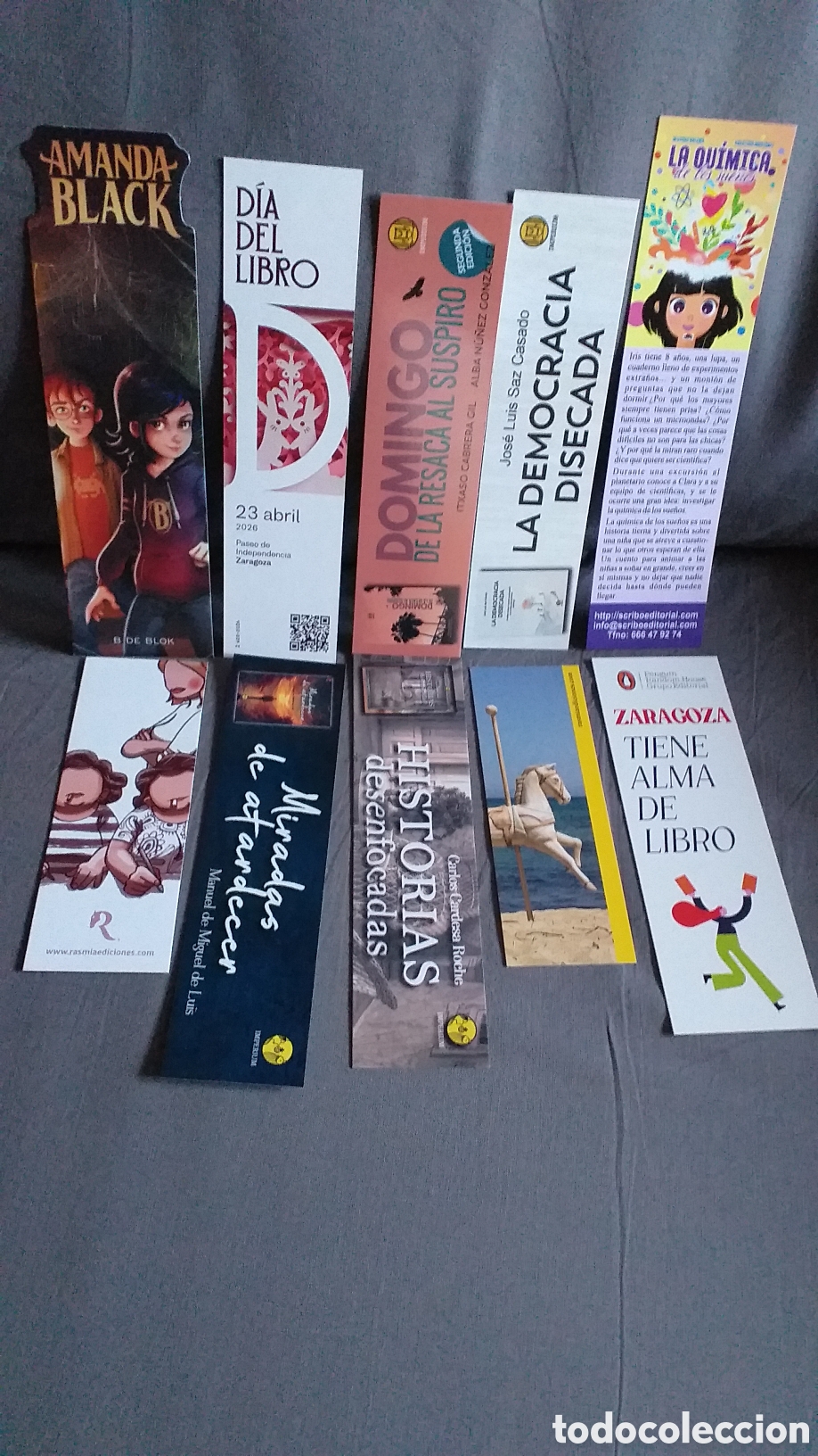 Coleccionismo Marcap&aacute;ginas: 10 Marcap&aacute;ginas, punto de libro # AMANDA BLACK, Ediciones Rasmia, Apila # Nuevos, diferentes.