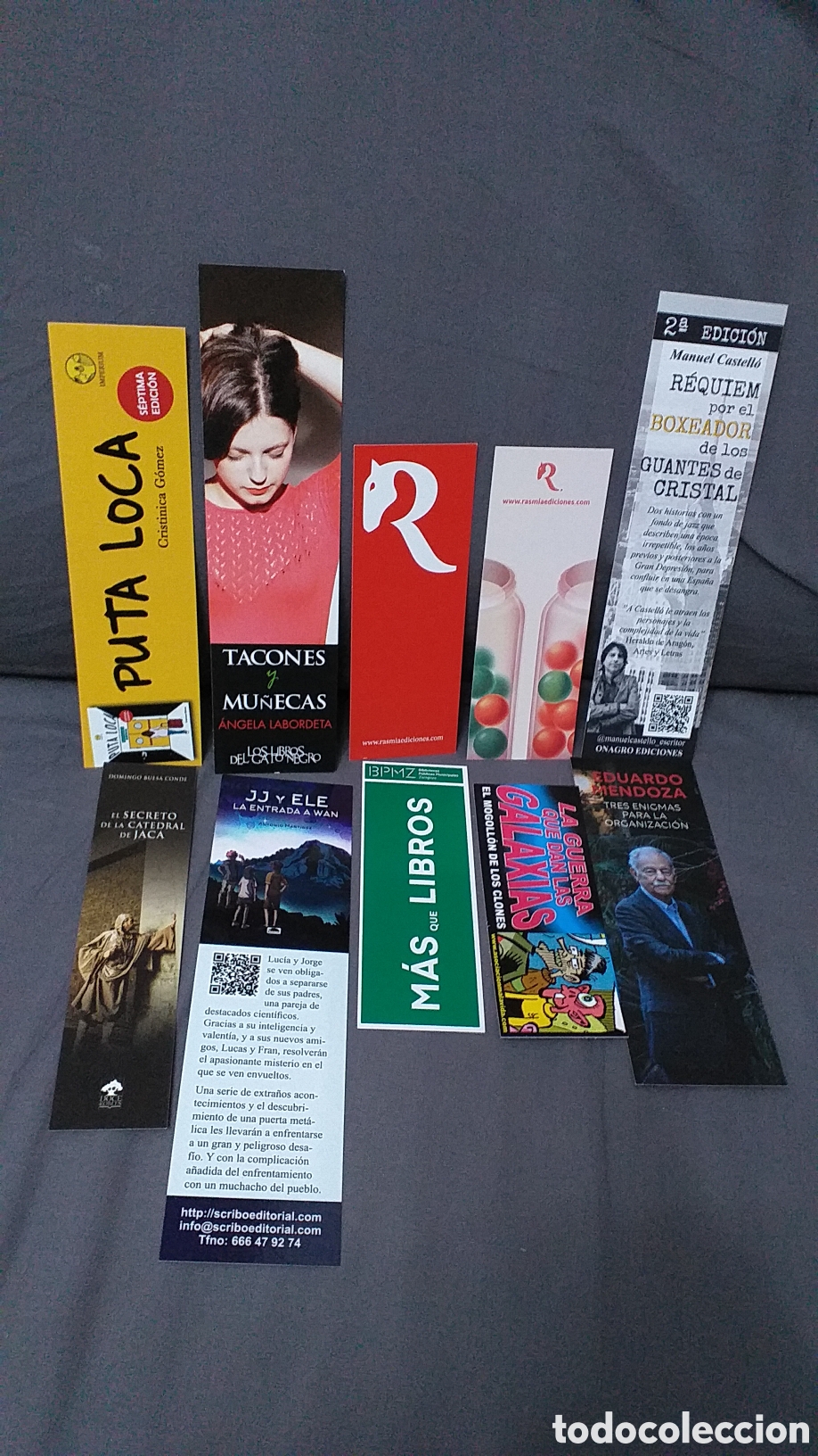 Coleccionismo Marcap&aacute;ginas: 10 Marcap&aacute;ginas # Eduardo Mendoza, Rasmia ediciones, el secreto de la catedral de Jaca, BPMZ #