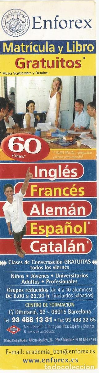 Coleccionismo Marcap&aacute;ginas: MARCAP&Aacute;GINAS / PUNTO DE LIBRO - ENFOREX MATR&Iacute;CULA Y LIBRO GRATUITOS