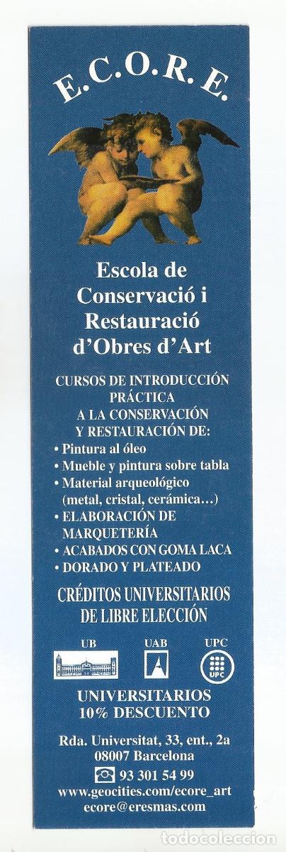 Coleccionismo Marcap&aacute;ginas: MARCAP&Aacute;GINAS / PUNTO DE LIBRO - E.C.O.R.E. ESCOLA DE CONSERVACI&Oacute; D'OBRES D'ART