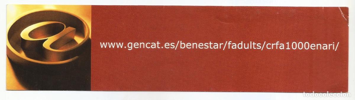 Coleccionismo Marcap&aacute;ginas: MARCAP&Aacute;GINAS / PUNTO DE LIBRO - EL MIL&middot;LENARI DEL NOU MIL&middot;LENI - FORMACI&Oacute; D'ADULTS