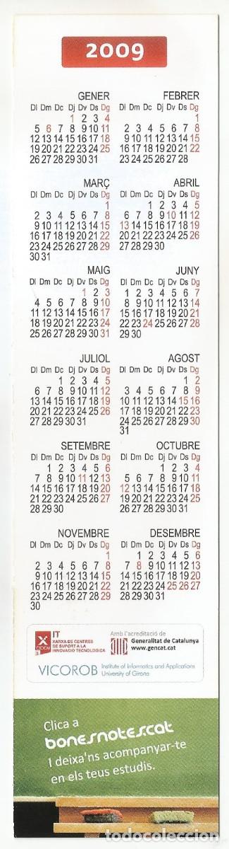 Coleccionismo marcap&aacute;ginas: MARCAP&Aacute;GINAS / PUNTO DE LIBRO - BONESNOTES.CAT / CALENDARIO 2009 - Foto 2