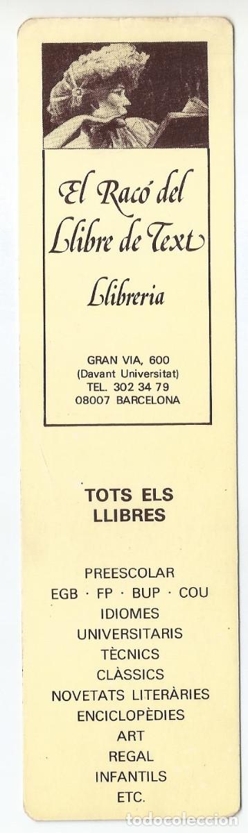 Coleccionismo marcap&aacute;ginas: MARCAP&Aacute;GINAS / PUNTO DE LIBRO - EL RAC&Oacute; DEL LLIBRE DE TEXT - Foto 1