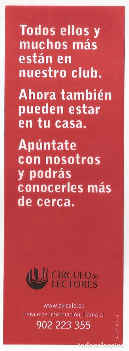 Coleccionismo marcap&aacute;ginas: MARCAP&Aacute;GINAS / PUNTO DE LIBRO - C&Iacute;RCULO DE LECTORES - Foto 2