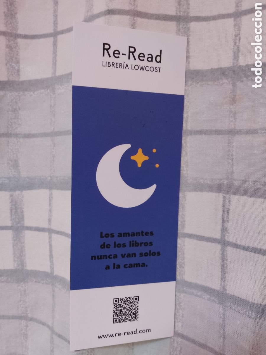 Collezionismo Segnalibri: LOS AMANTES DE LOS LIBROS NUNCA VAN SOLOS A LA CAMA . MARCAPAGINAS RE-READ . LIBRERIA BILBAO