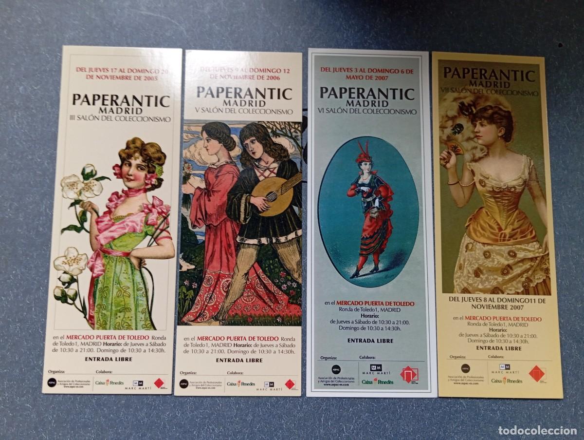 Coleccionismo Marcap&aacute;ginas: 4 MARCAPAGINAS DE ** PAPERANTIC . MADRID ** 2005/2006/2007