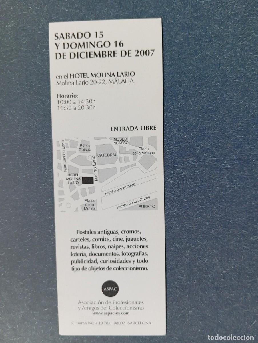 Coleccionismo marcap&aacute;ginas: 1 MARCAPAGINAS DE ** PAPERANTIC . MALAGA ** /2007 - Foto 2