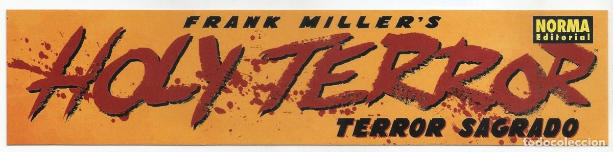 Coleccionismo Marcap&aacute;ginas: MARCAP&Aacute;GINAS / PUNTO DE LIBRO - FRANK MILLER'S - HOLY TERROR - NORMA EDITORIAL