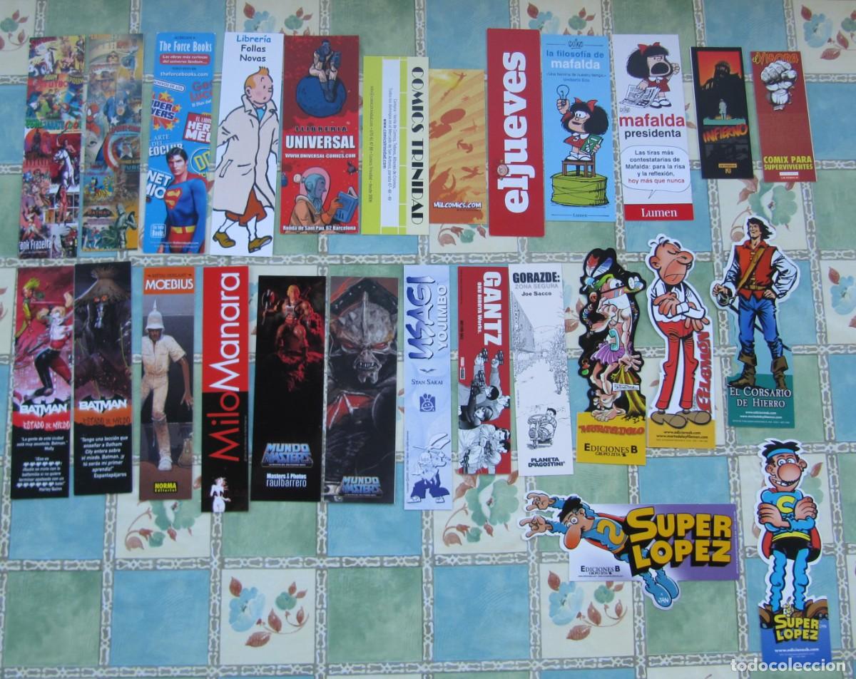 Coleccionismo Marcap&aacute;ginas: LOTE DE MARCAPAGINAS COMIC - MORTADELO, MAFALDA, MOEBIUS, MANARA, NORMA, LA CUPULA, EDICIONES B&hellip;