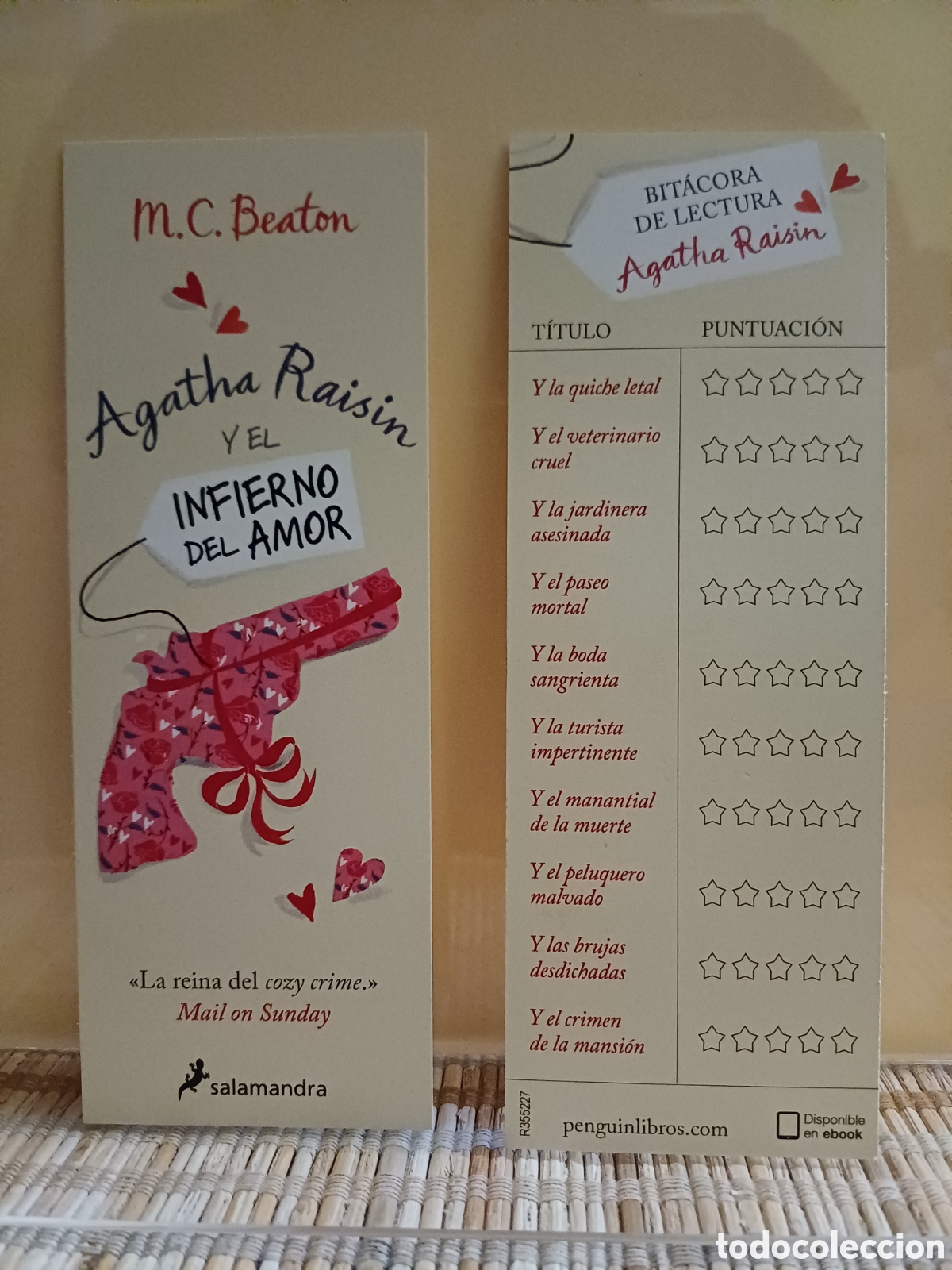 Coleccionismo Marcap&aacute;ginas: Marcap&aacute;ginas Agatha Raisin y el infierno del amor