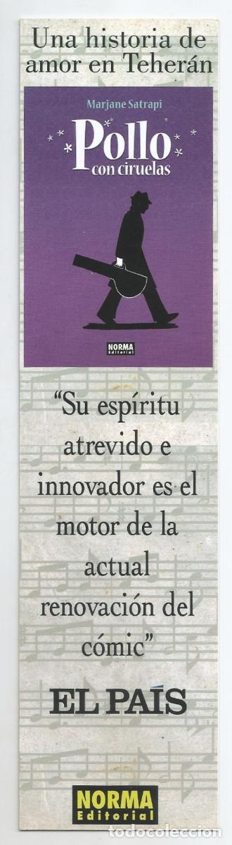 Coleccionismo Marcap&aacute;ginas: MARCAP&Aacute;GINAS / PUNTO DE LIBRO - POLLO CON CIRUELAS - MARJANE SATRAPI - NORMA EDITORIAL