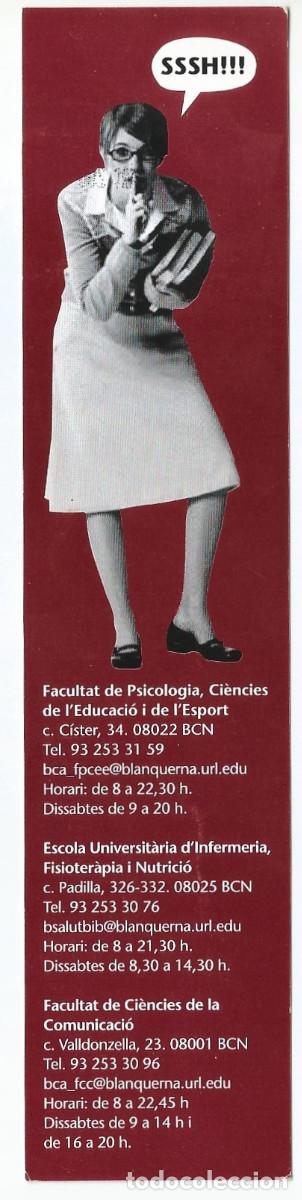 Coleccionismo marcap&aacute;ginas: MARCAP&Aacute;GINAS / PUNTO DE LIBRO - BIBLIOTEQUES BLANQUERNA - Foto 1