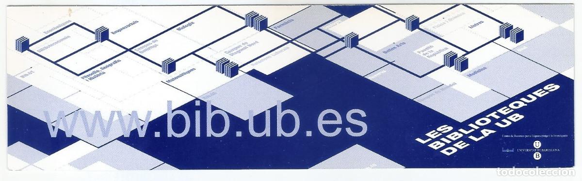 Coleccionismo Marcap&aacute;ginas: MARCAP&Aacute;GINAS / PUNTO DE LIBRO - LES BIBLIOTEQUES DE LA UB