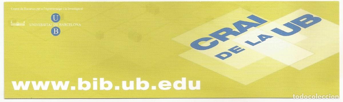 Coleccionismo Marcap&aacute;ginas: MARCAP&Aacute;GINAS / PUNTO DE LIBRO - CRAI DE LA UB