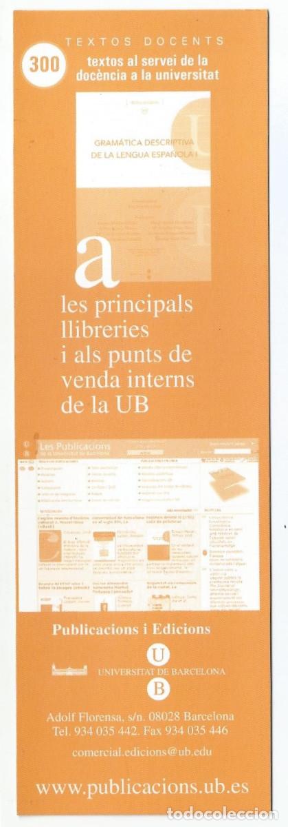 Coleccionismo Marcap&aacute;ginas: MARCAP&Aacute;GINAS / PUNTO DE LIBRO - TEXTOS DOCENTS - UNIVERSITAT DE BARCELONA - CALENDARI 2005-06