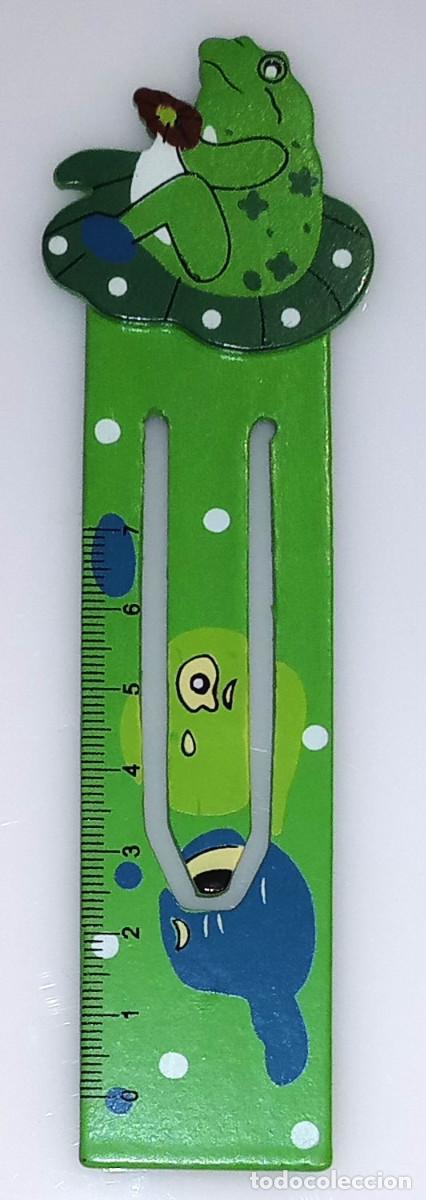 Coleccionismo Marcap&aacute;ginas: MARCAP&Aacute;GINAS / PUNTO DE LIBRO - RANA - MADERA