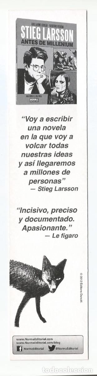 Coleccionismo marcap&aacute;ginas: MARCAP&Aacute;GINAS / PUNTO DE LIBRO - STIEG LARSSON - ANTES DE MILLENIUM - NORMA EDITORIAL - Foto 2