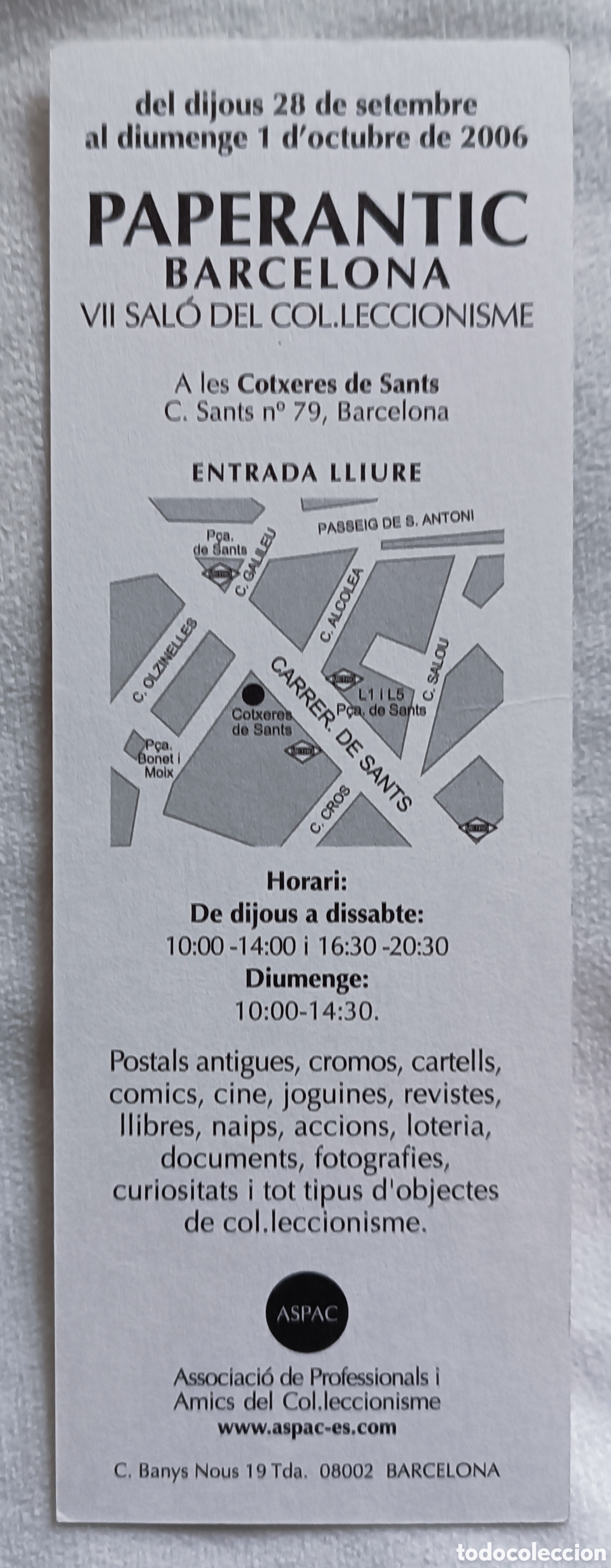 Coleccionismo marcap&aacute;ginas: Marcap&aacute;ginas PAPERANTIC BARCELONA 2006 - Foto 2