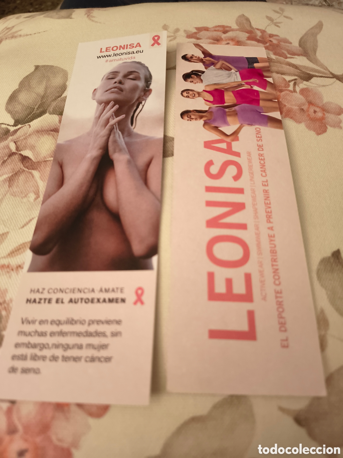 Coleccionismo Marcap&aacute;ginas: MARCAPAGINAS LEONISA-LENCERIA-CANCER DE MAMA