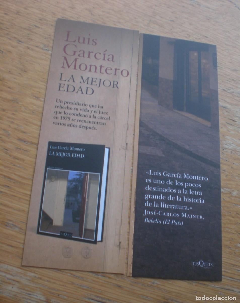 Coleccionismo Marcap&aacute;ginas: marcap&aacute;ginas mejor edad Montero, editorial Tusquets