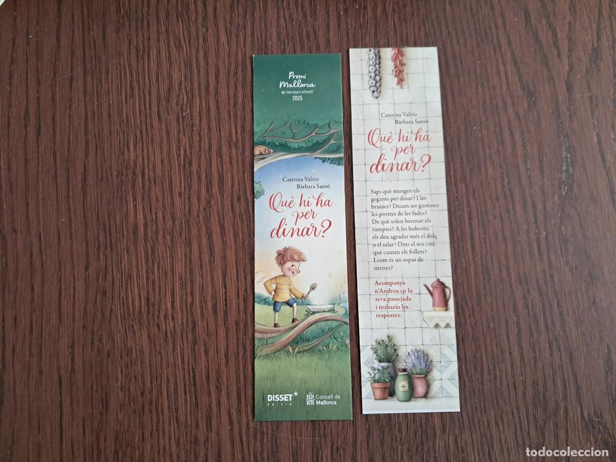 Coleccionismo Marcap&aacute;ginas: marcap&aacute;ginas, punto de libro, Que hi ha per dinar ? Caterina Valriu-Barbara Sans&oacute;. Disset. Mallorca.