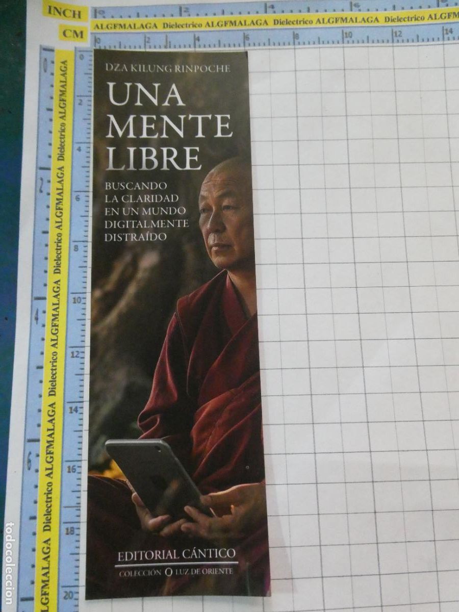 Coleccionismo Marcap&aacute;ginas: MARCAP&Aacute;GINAS DE LITERATURA. UNA MENTE LIBRE DZA KILUNG RINPOCHE. MONJE BUDISTA CON IPAD