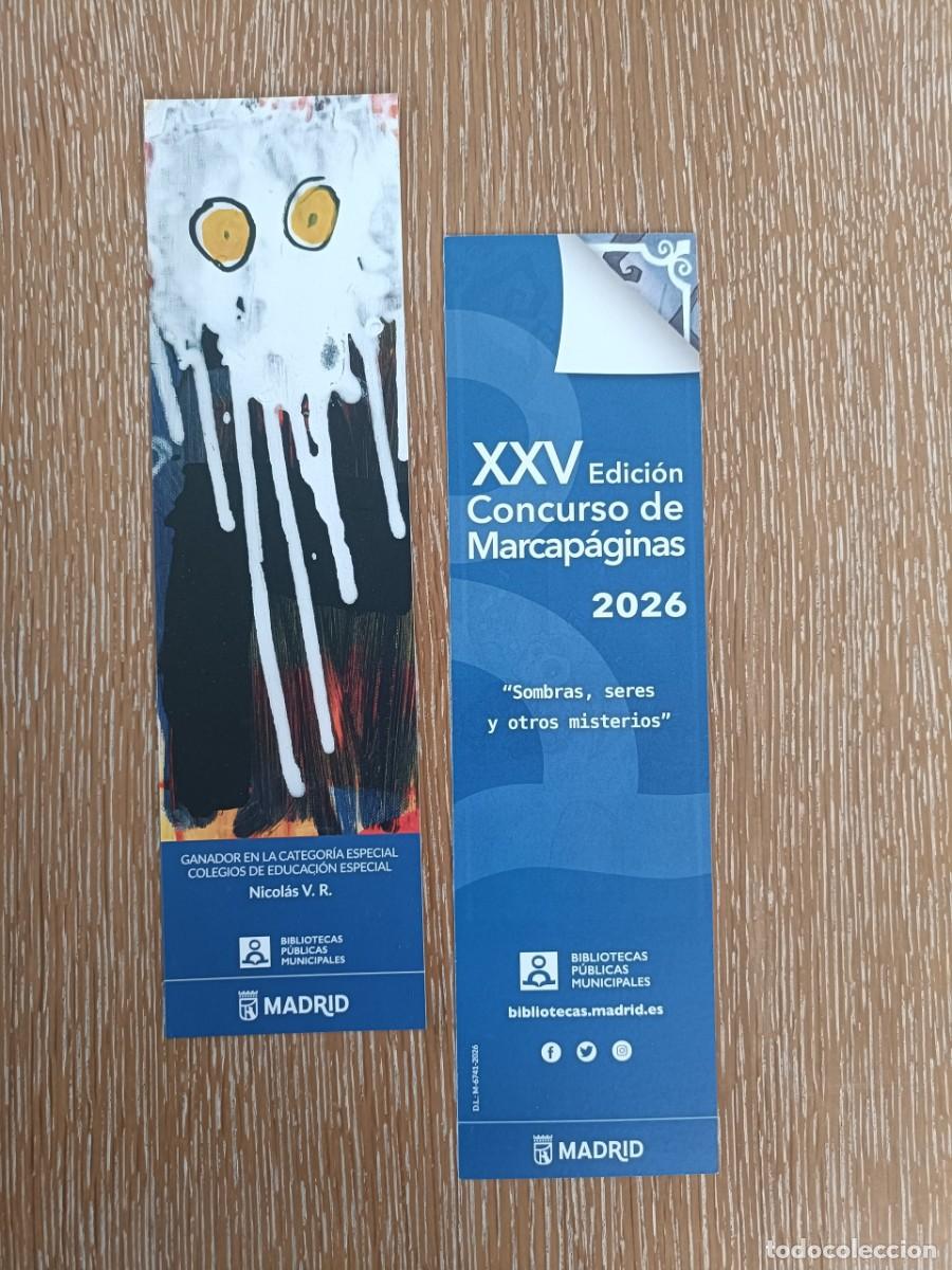 Collectables Bookmark: XXV CONCURSO MARCAP&Aacute;GINAS 2026 - BIBLIOTECAS P&Uacute;BLICAS MUNICIPALES - SOMBRAS, SERES Y OTROS MISTERIOS