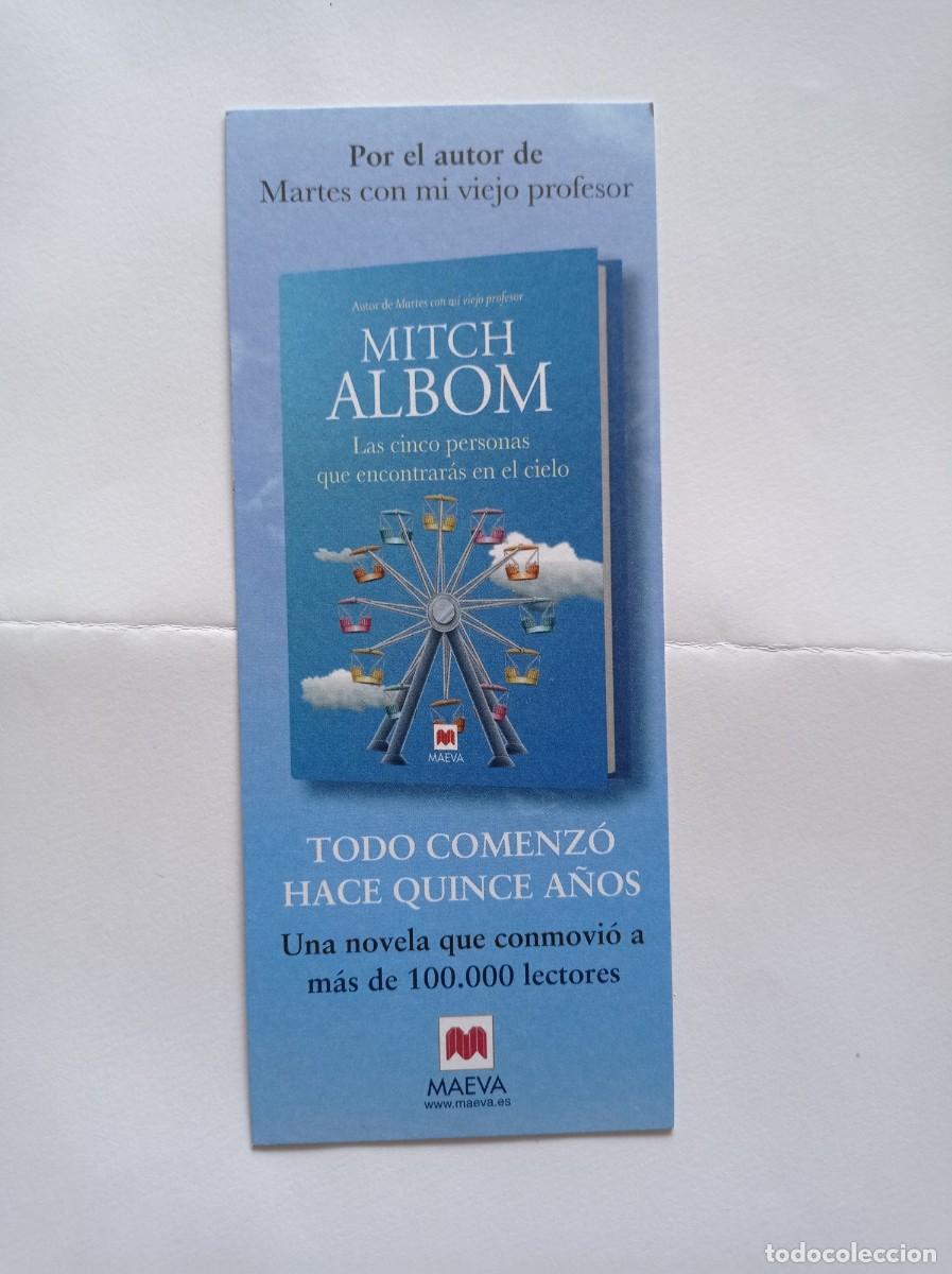 Collectables Bookmark: MARCAP&Aacute;GINAS. MAEVA. MITCH ALBOM. LAS CINCO PERSONAS QUE ENCONTRAR&Aacute;S EN EL CIELO