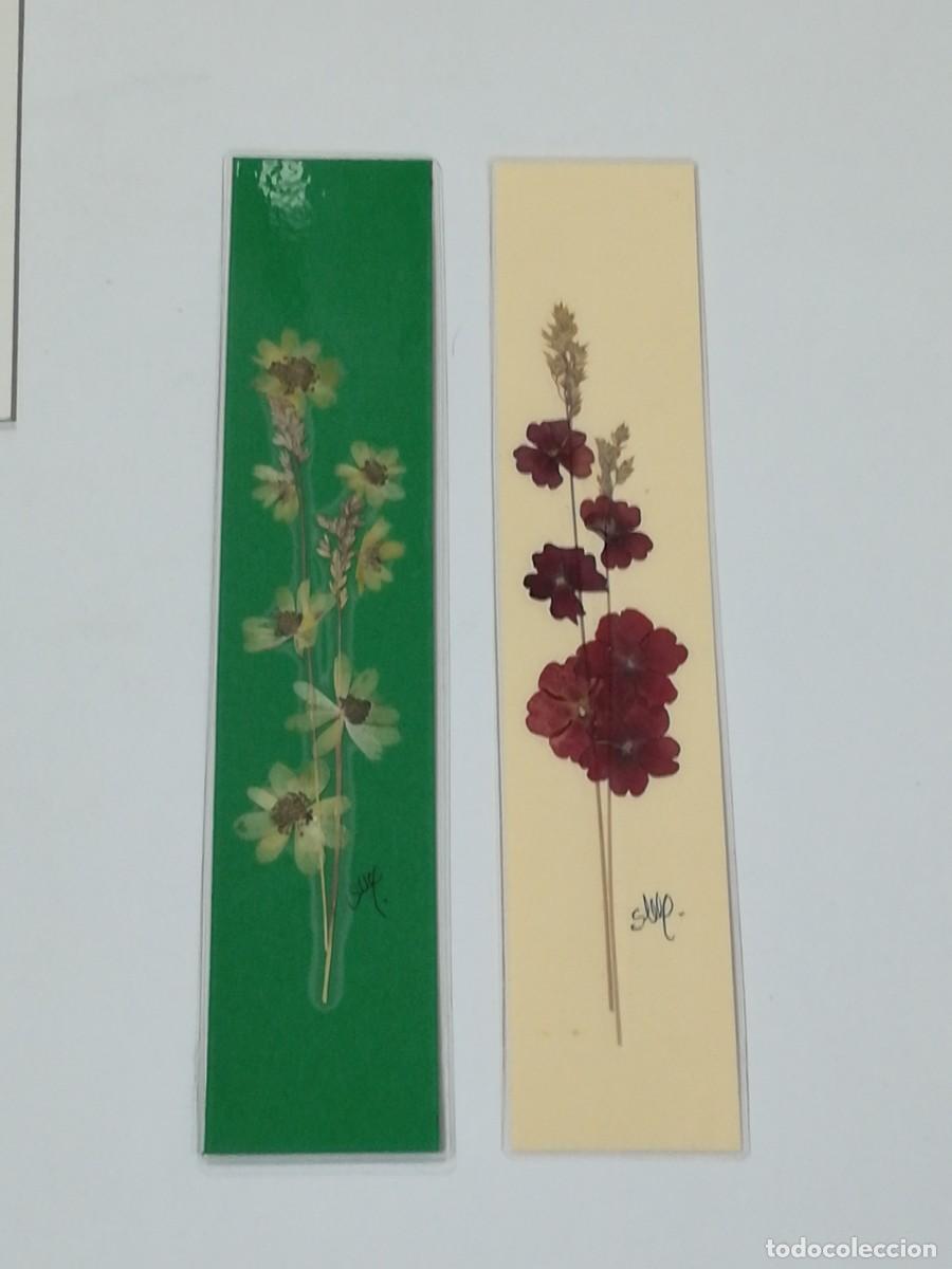 Coleccionismo marcap&aacute;ginas: DOS MARCAP&Aacute;GINAS DE FLORES PLASTIFICADAS. - Foto 1