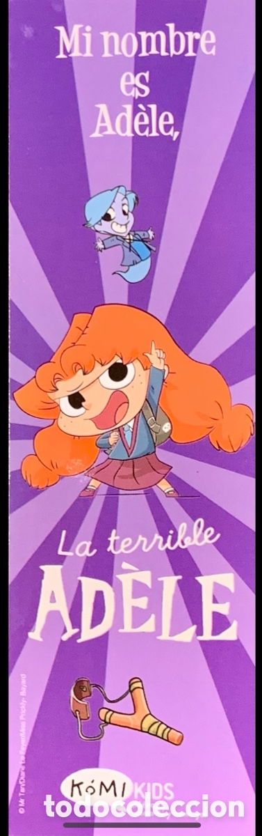 Coleccionismo Marcap&aacute;ginas: Marcapaginas. Mi nombre es Adele. Komi Kids. 2021.