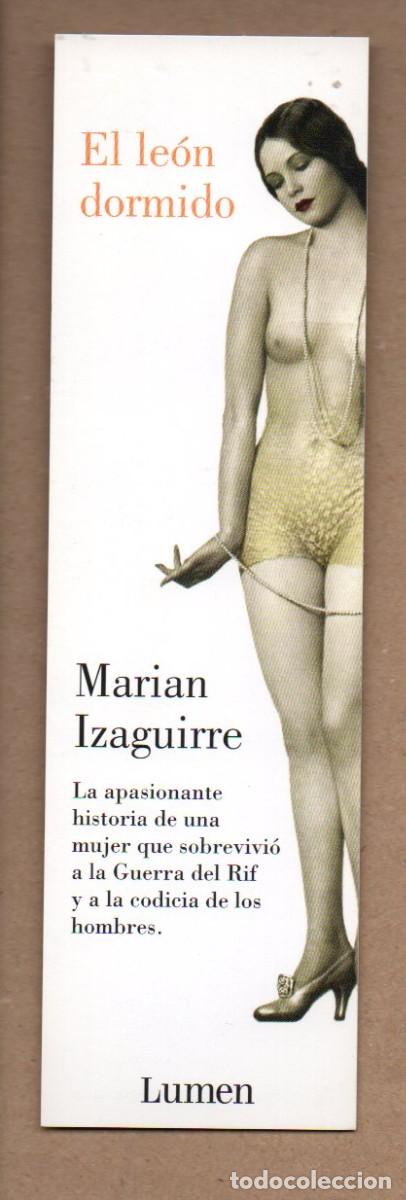 Coleccionismo Marcap&aacute;ginas: MARCAPAGINAS, EL LE&Oacute;N DORMIDO. MARIA IZAGUIRRE. LUMEN.