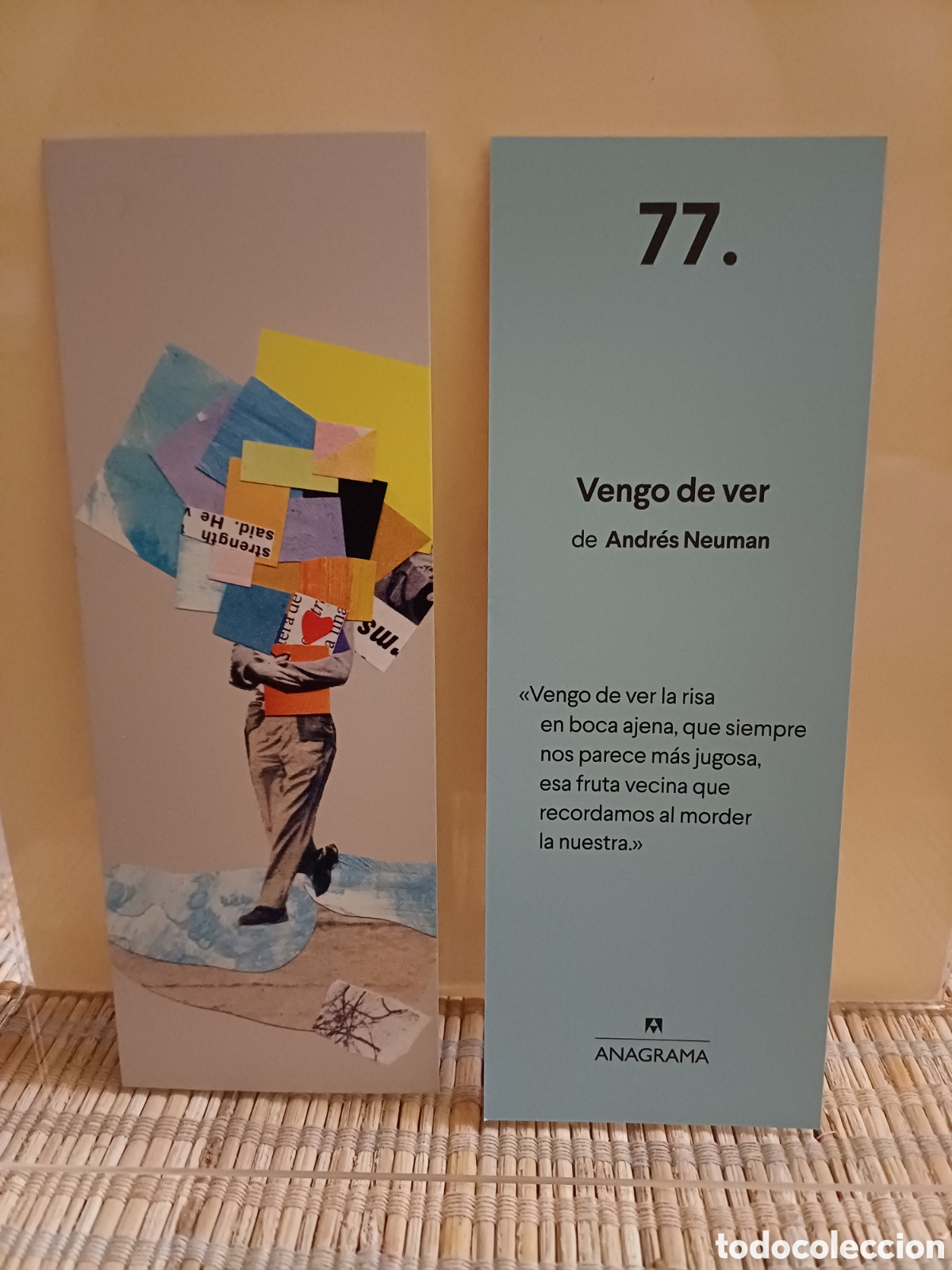 Coleccionismo Marcap&aacute;ginas: Marcap&aacute;ginas Vengo de ver Anagrama 77