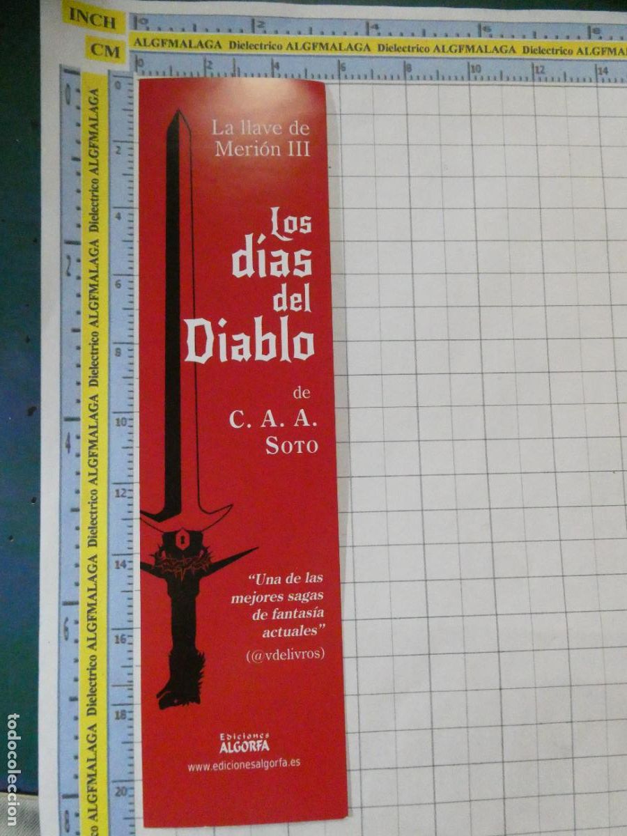 Coleccionismo Marcap&aacute;ginas: MARCAP&Aacute;GINAS DE LITERATURA. LOS DIAS DEL DIABLO ESPADA LA LLAVE DE MERION III