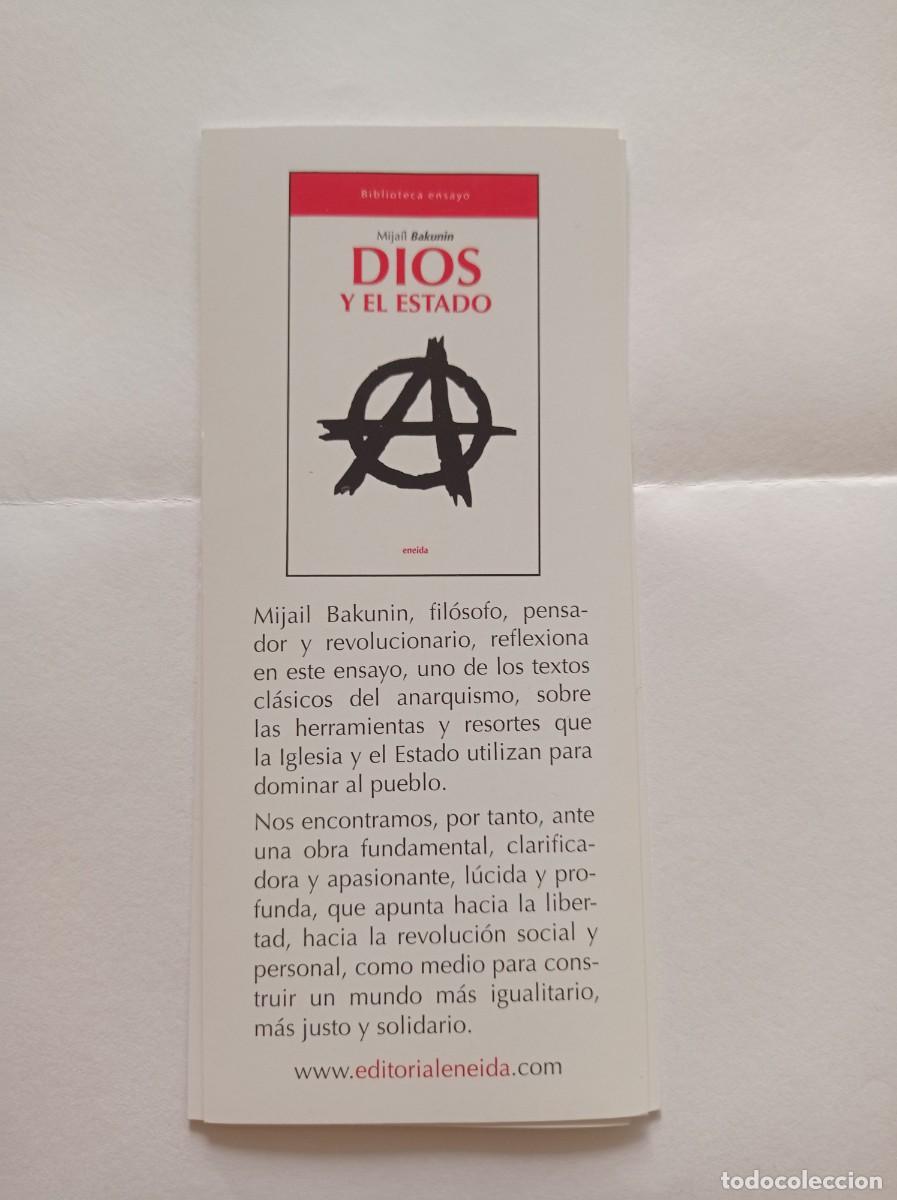 Coleccionismo marcap&aacute;ginas: MARCAP&Aacute;GINAS. EDITORIAL ENEIDA. MIJAIL BAKUNIN. DIOS Y EL ESTADO - Foto 1