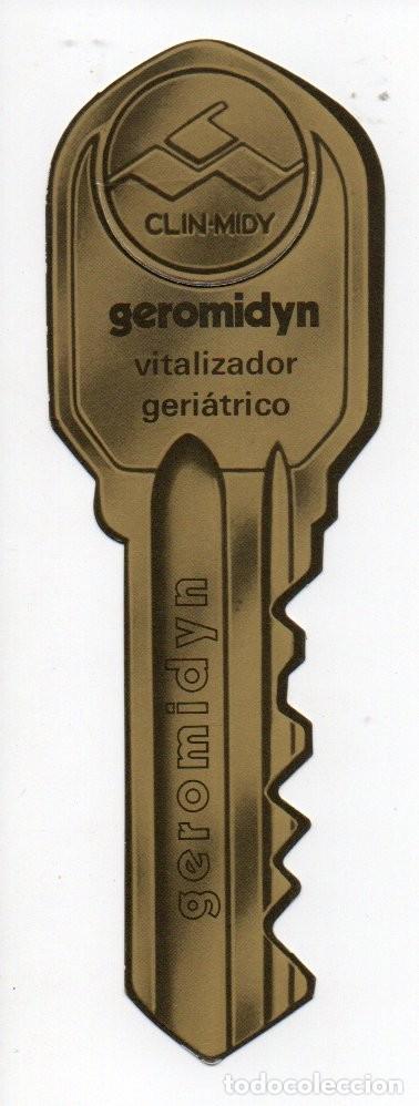 Coleccionismo Marcap&aacute;ginas: MARCAPAGINAS TROQUELADO, FRAMACIA - GEROMIDYN. LLEVA PESTA&Ntilde;A. LLAVE.