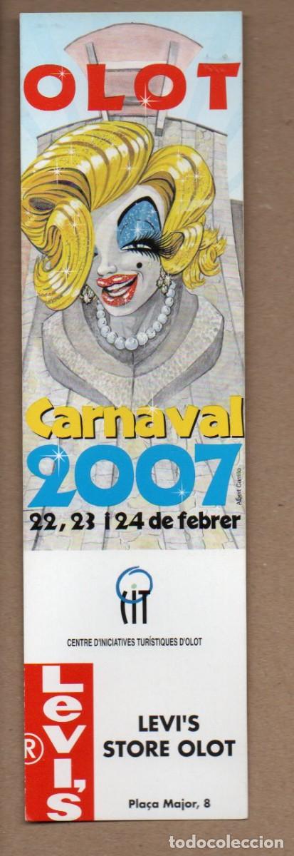 Coleccionismo Marcap&aacute;ginas: MARCAPAGINAS, CARNAVAL DE OLOT (GIRONA) FEBRER 2007. IGUAL POR LOS DOS LADOS.