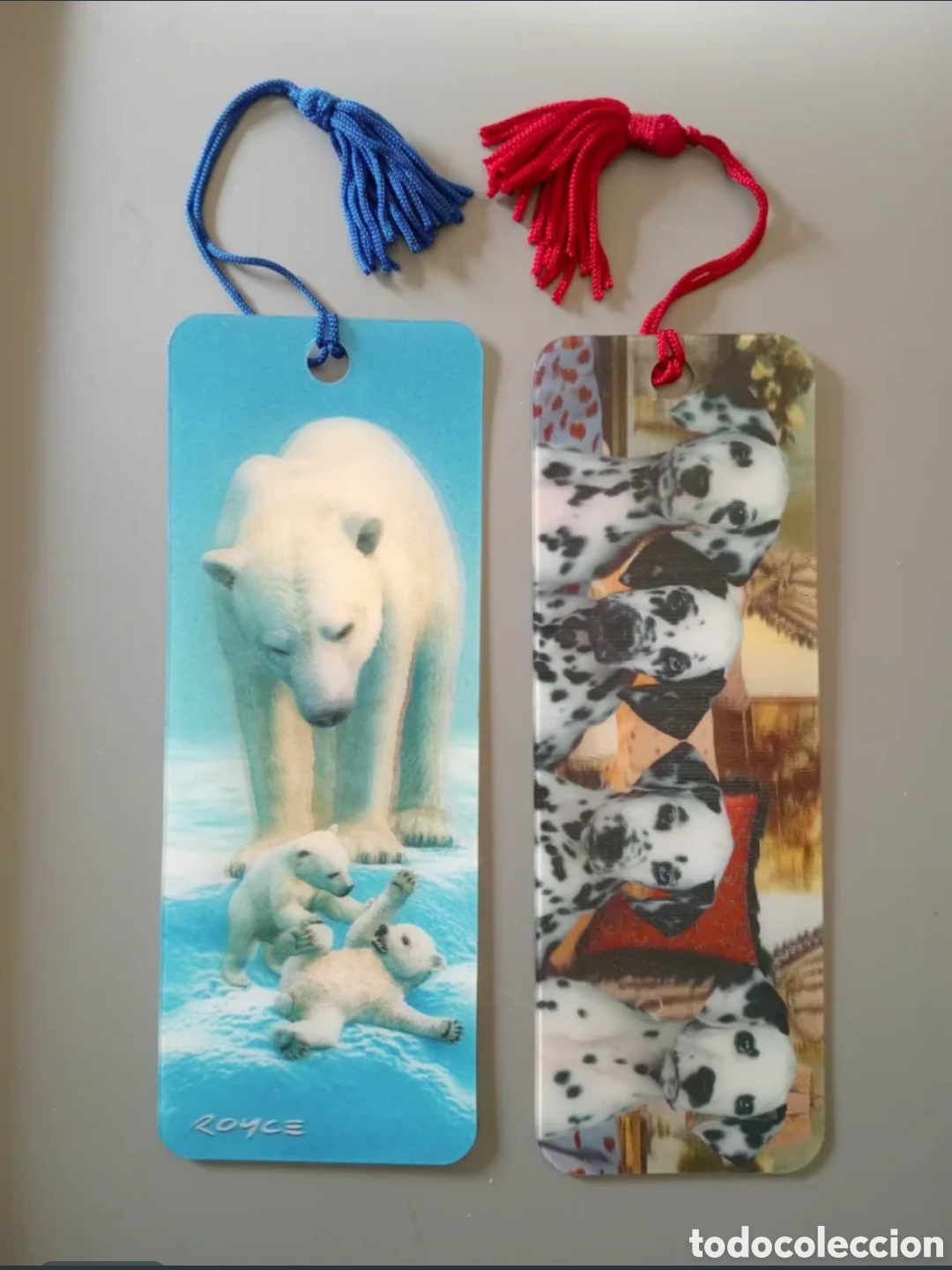 Coleccionismo marcap&aacute;ginas: Pack 2 Marcap&aacute;ginas 3D Oso Polar y D&aacute;lmatas - Foto 1
