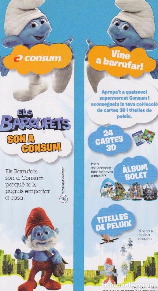 Coleccionismo Marcap&aacute;ginas: Copia 2 de ELS BARRUFETS S&Oacute;N A CONSUM. PITUFOS. CONSUM. PUNTO DE LIBRO / MARCAP&Aacute;GINAS TROQUELADO