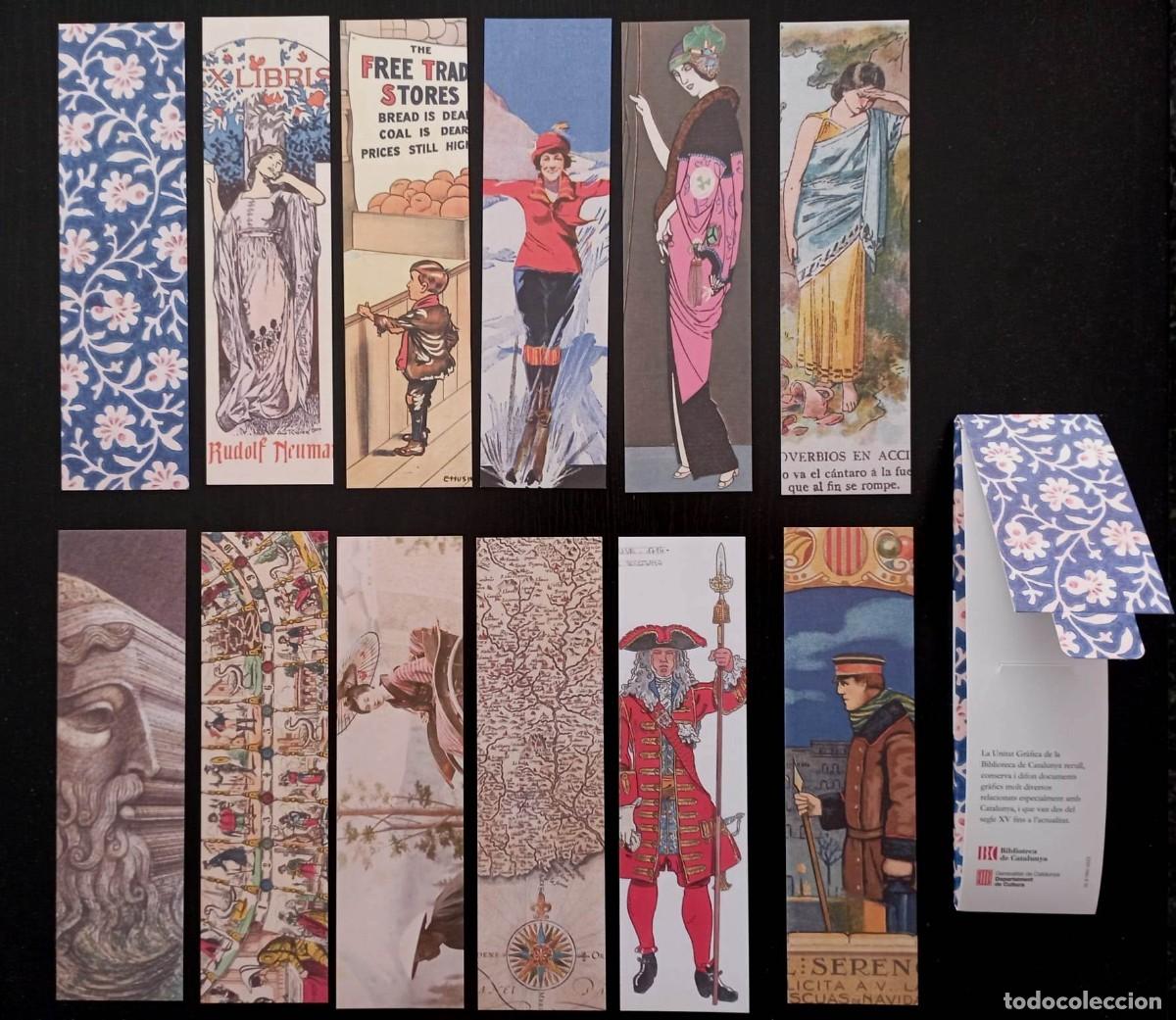 Coleccionismo Marcap&aacute;ginas: Colecci&oacute;n completa 10 Puntos de Libro. &rdquo;100 anys Unitat gr&agrave;fica. Biblioteca Catalunya&rdquo;, 2023