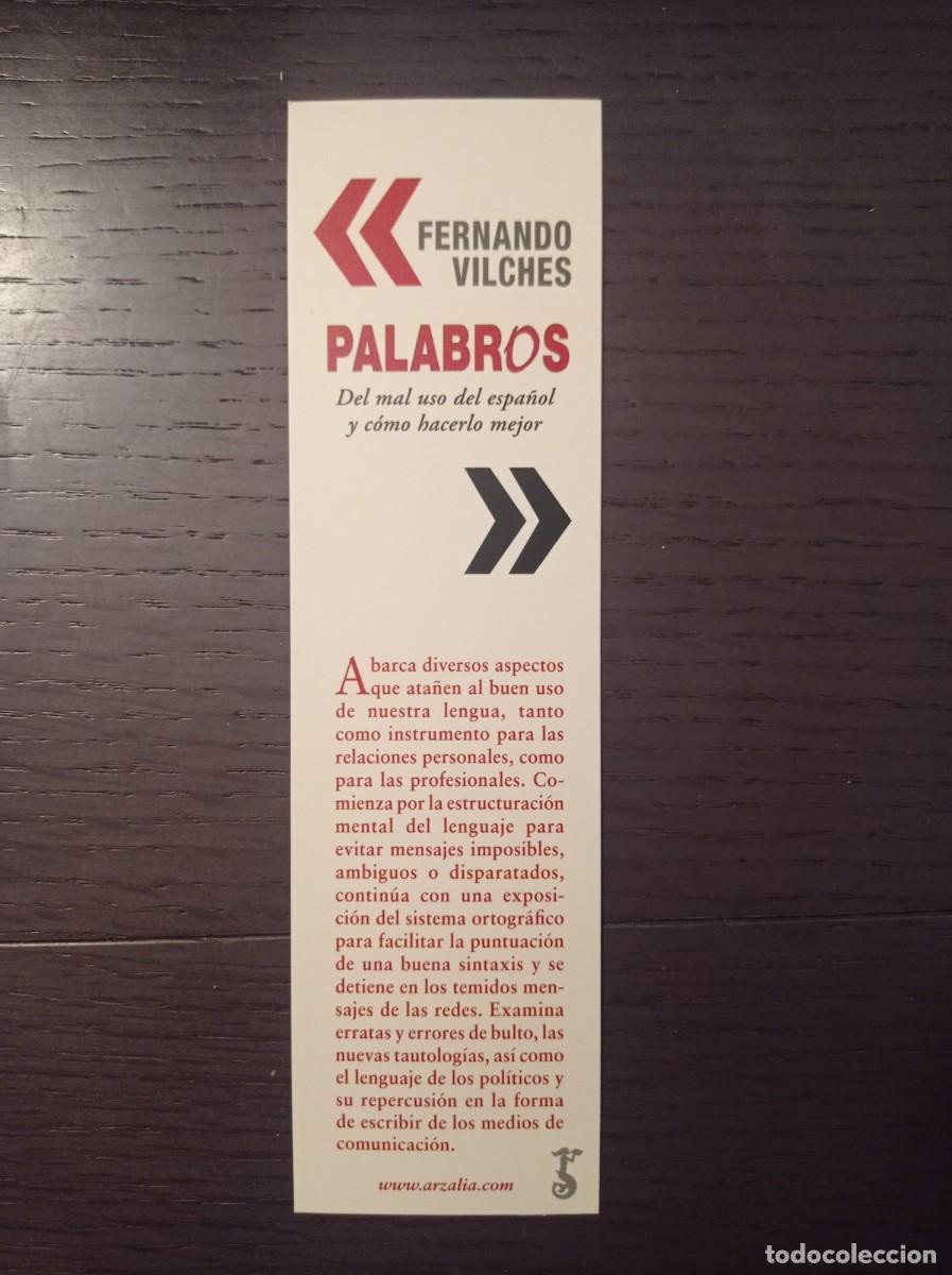 Coleccionismo Marcap&aacute;ginas: MARCAP&Aacute;GINAS. ARZALIA. FERNANDO VILCHES. PALABROS