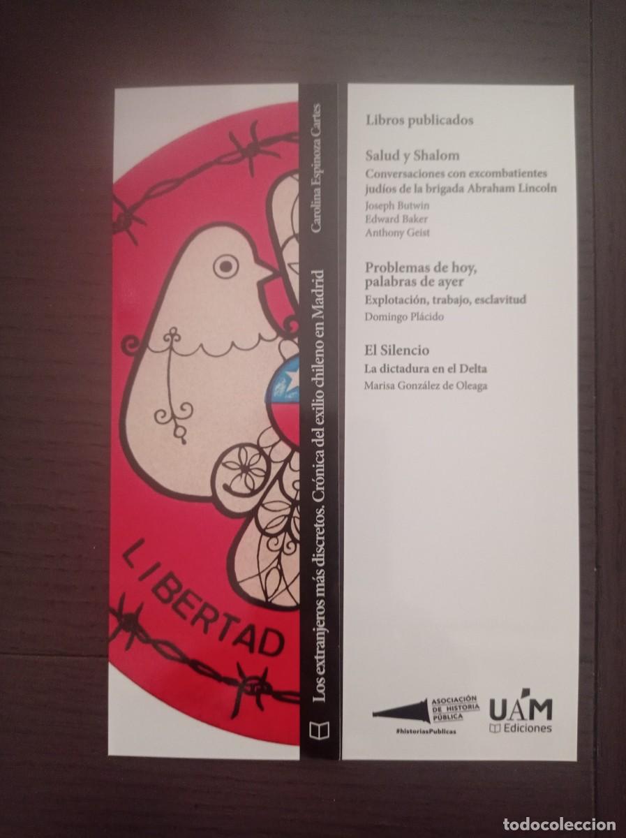 Coleccionismo Marcap&aacute;ginas: MARCAP&Aacute;GINAS. UAM EDICIONES. CAROLINA ESPINOZA. LOS EXTRANJEROS M&Aacute;S DISCRETOS