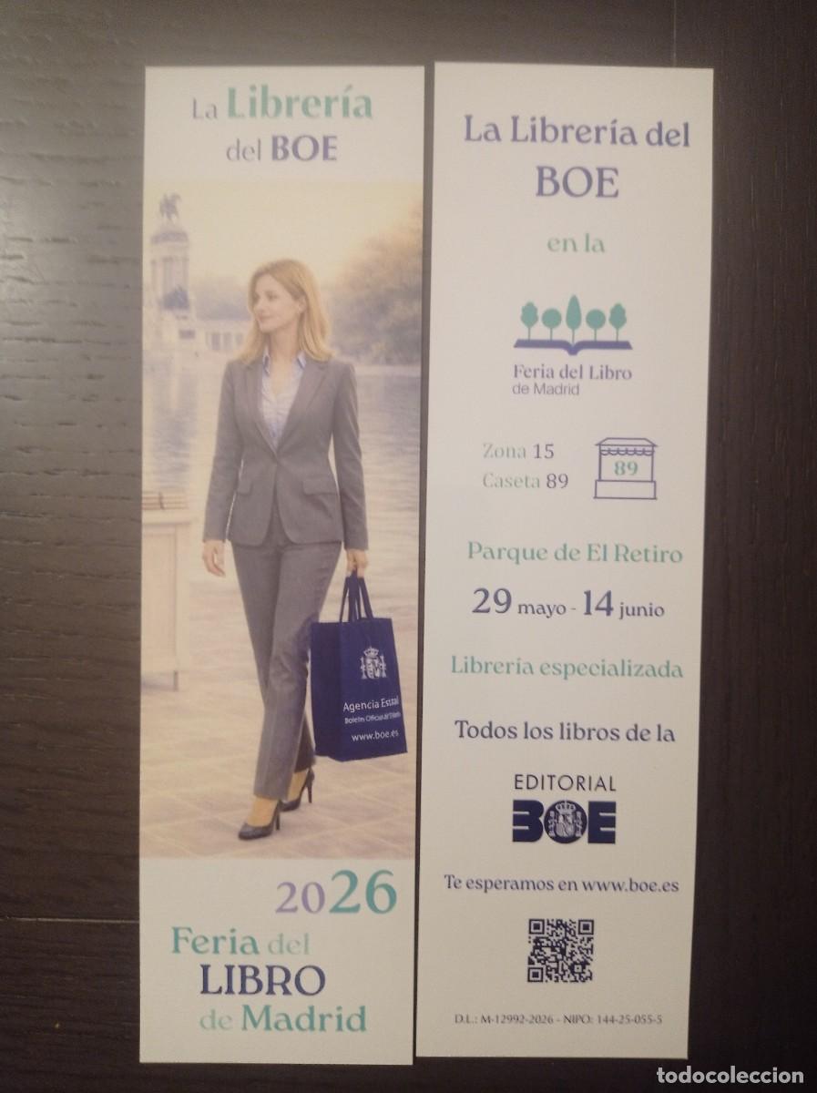 Coleccionismo Marcap&aacute;ginas: MARCAP&Aacute;GINAS. LA LIBRER&Iacute;A DEL BOE. FERIA DEL LIBRO DE MADRID 2026