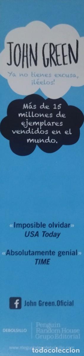Coleccionismo Marcap&aacute;ginas: MARCAPAGINAS JOHN GREEN - DEBOLSILLO. NUEVO.