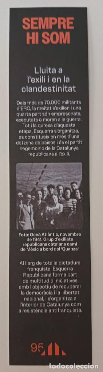 Coleccionismo Marcap&aacute;ginas: Marca paginas. Punto de libro. Esquerra Republicana. Sempre hi som. 1931 - 2026.