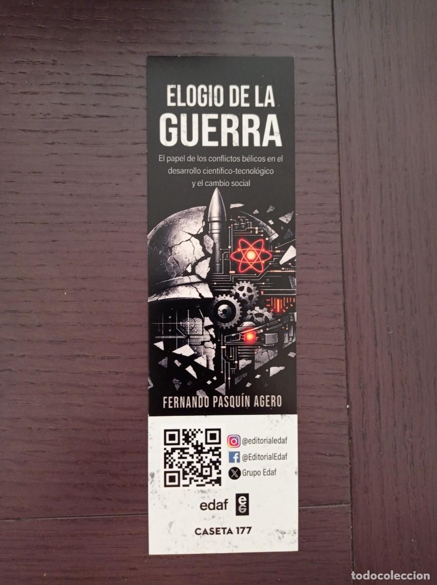 Coleccionismo Marcap&aacute;ginas: MARCAP&Aacute;GINAS. EDAF. FERNANDO PASQU&Iacute;N AGERO. ELOGIO DE LA GUERRA