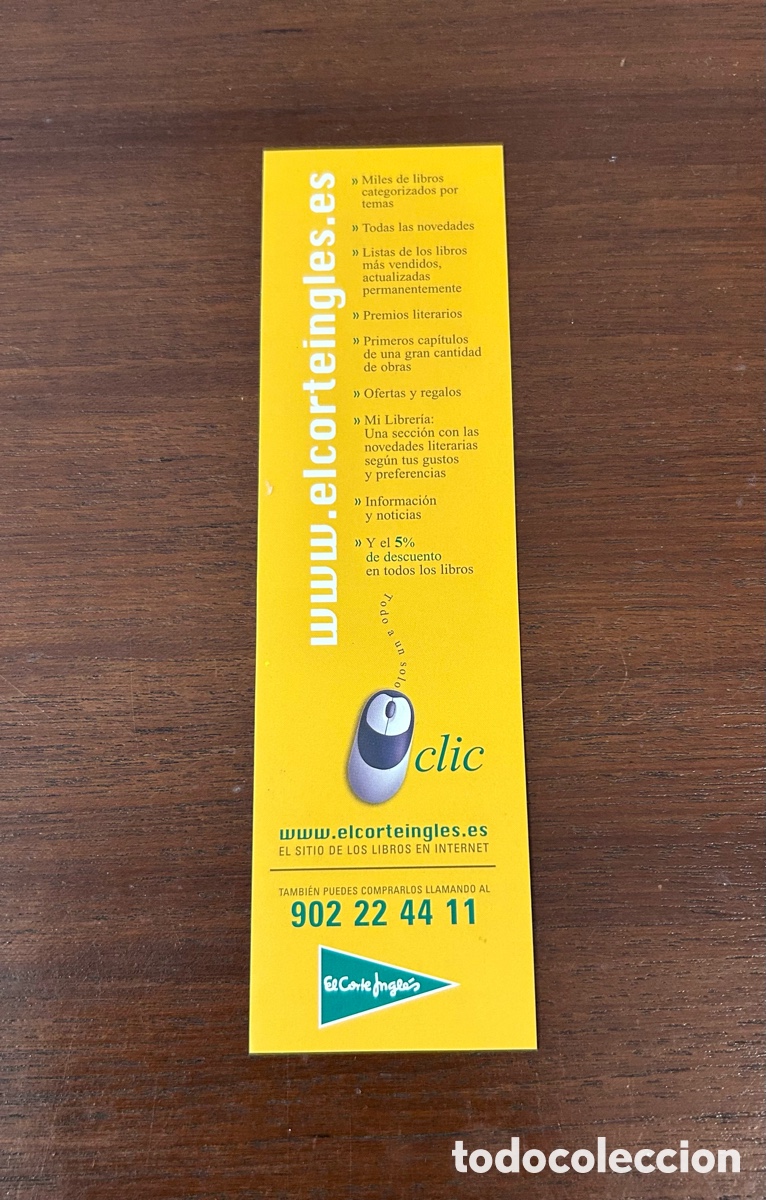 Coleccionismo marcap&aacute;ginas: MARCAP&Aacute;GINAS. PUNTO DE LIBRO. EL CORTE INGL&Eacute;S - Foto 2