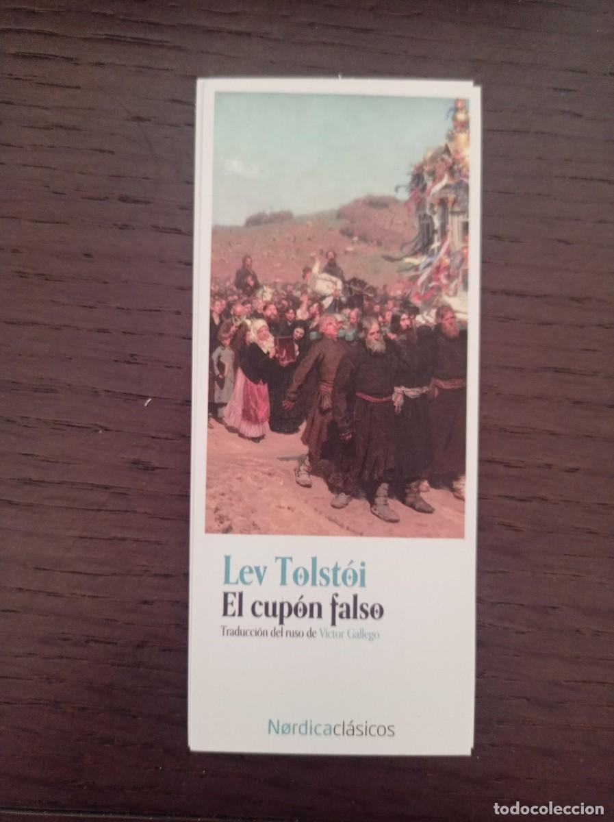 Coleccionismo Marcap&aacute;ginas: MARCAP&Aacute;GINAS. NORDICA LIBROS. LEV TOLSTOI. EL CUP&Oacute;N FALSO